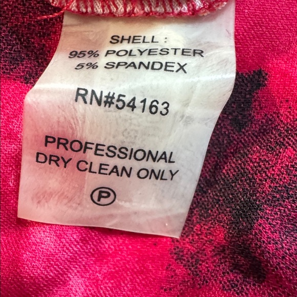 Calvin Klein Asymmetrical Red and Black Dress - Picture 8 of 8